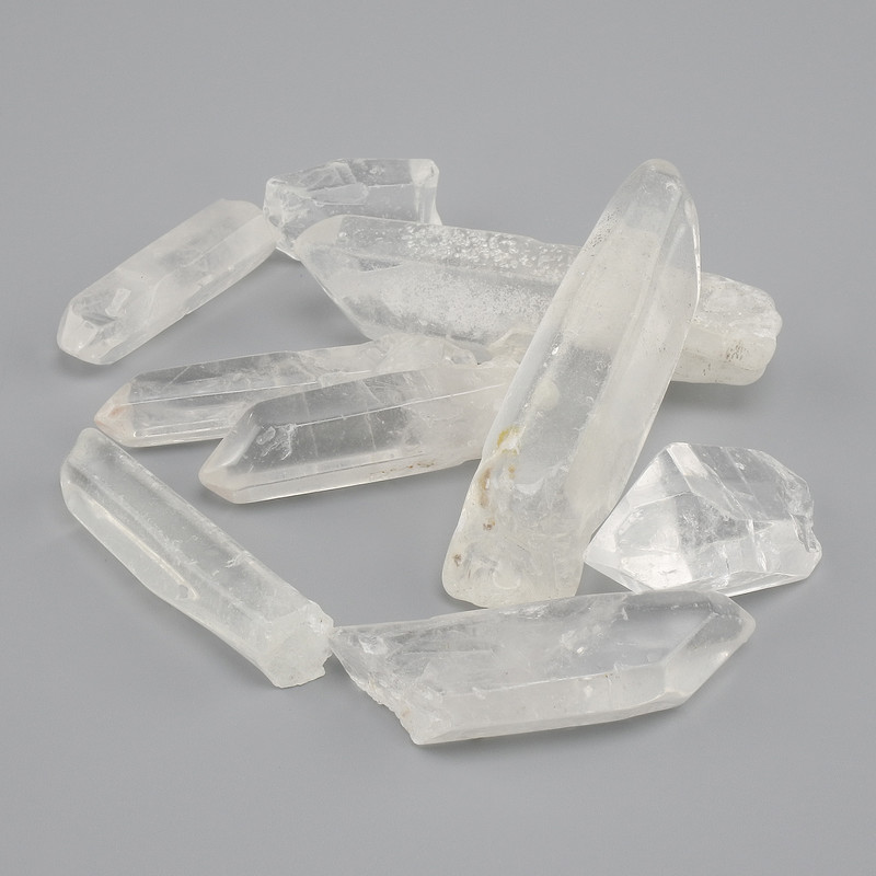 Souvenir Rock Crystal, Tumbled Stone, diameter 20-65×7-16 mm+ (assorted sizes) (Price per 100 g)