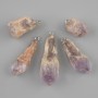Pendant made from natural rough amethyst ~ 24-42×11-13 mm ± assorted sizes