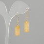 Citrine Cylindrical Earrings, 18×8 mm diameter, 40 mm length ±