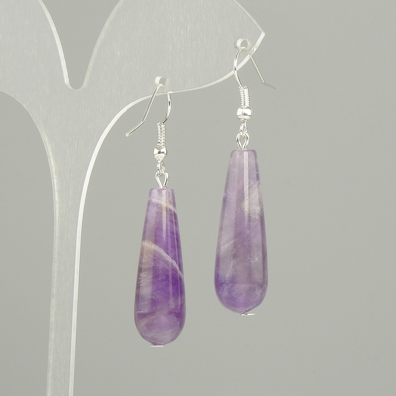 Earrings Amethyst Drop
