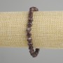 Garnet bracelet with pressed multifaceted beads, approximately 6x6 mm diameter, 5 mm ±, length 18 cm ± on stretch cord