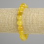Bracelet Yellow Agate Smooth Bead, 10mm Diameter, 18cm Length± Stretch