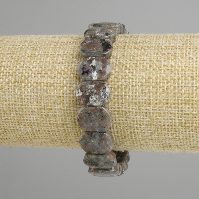 Sodalite Bracelet with Smooth Oval Links, 14×10 mm, 18 cm, Stretch