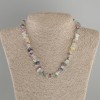 Necklace Fluorite chips, diameter 8–13×2–6 mm, length 40 cm + 5 cm extension chain