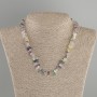 Necklace Fluorite chips, diameter 8–13×2–6 mm, length 40 cm + 5 cm extension chain