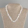 Moonstone Opalite chip necklace, diameter 7-10 mm, 5x3-4 mm, 5 mm ±, length 40 cm + 5 cm extender chain
