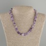 Amethyst Chip Necklace, diameter 6–10×3–8 mm ±, length 40 cm + 5 cm extender chain