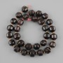 Garnet Beads, Faceted, Diameter 12x11-11 mm, 5 mm +/- beads, 3 mm +/- seed beads, Length about 40 cm on thread