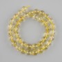 Citrine beads, smooth round balls, 10 mm diameter, 39 cm long on thread