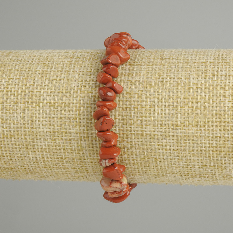 Red Jasper Chip Bracelet 18 cm