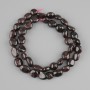 Garnet Beads, Faceted, 9–12, 5×8–9, 5 mm ±, length 40 cm