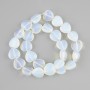 Moonstone Opalite Heart Beads 14mm, 37 cm long on thread