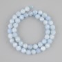 Aquamarine beads, faceted 8x7 mm ±, 37 cm long on thread