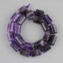 Faceted Amethyst Cylindrical Beads 16-17×11-11 mm, 5 mm ±, on a strand