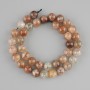 Beads, Hairy Rutilated Quartz, Smooth Round 10mm, 39 cm on Thread