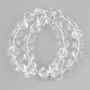 Rock Crystal Beads, Faceted 12x19 mm, 38 cm length on beading thread