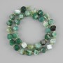 Faceted agate beads, diamond-shaped, 9x9 mm ±, seed beads 3 mm ±, length 36 cm ±