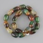 Beads Brazilian agate barrel, 17–18×13 mm, 39 cm length on beading wire