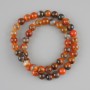 Agate Beads, Smooth Round Bead, 8 mm Diameter, 38 cm Length on Thread