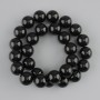 Agate Beads, pressed smooth spheres, 14mm diameter, 38cm length on beading thread
