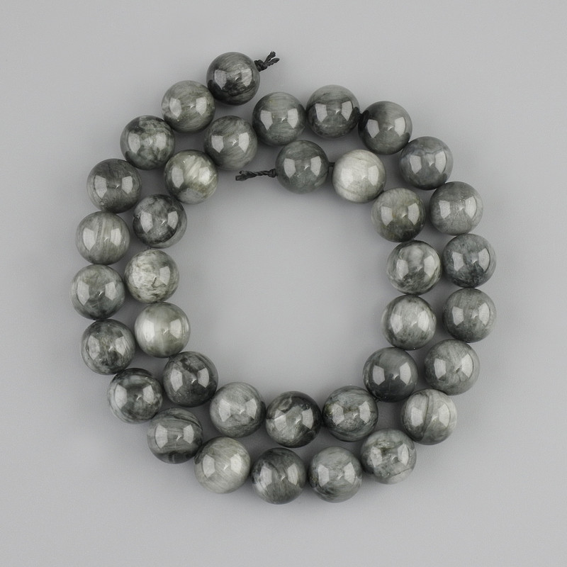 Obsidian Beads Smooth Sphere 10 mm on Thread