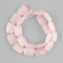 Pink Quartz Beads Rectangular 18×13 mm, 39 cm length