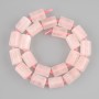 Faceted Rose Quartz Cylindrical Beads, diameter 13-16×11-11 mm, 5 mm±, length 40 cm±