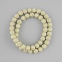 Lava Beads, Smooth Round Beads, 8 mm Diameter ±, On Thread, 38 cm Length