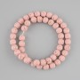 Pink Lava Beads, Smooth Round, 8 mm Diameter, on Thread, Length approx. 39 cm+