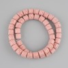 Pink Lava Beads Cylindrical, 8×8 mm diameter, on a thread, length 38 cm+