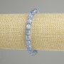 Natural Kyanite Bracelet with Smooth Round Beads, 7.5–8 mm Diameter, 18 cm Length, on Stretch Cord