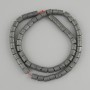 Porous Hematite Beads, Cylindrical, 6×6 mm diameter, 40 cm long on thread