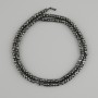 Hematite Beads, Faceted Rondelle, Diameter 3×2 mm, Length 38 cm±