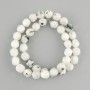 Adularia beads, faceted, 10×8 mm, 5–9 mm ±, length 39 cm ± on beading wire