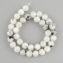 Adularia beads, smooth round beads, 10.5 mm diameter, 38 cm length on thread