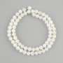 Adularia Moonstone beads, smooth round, 6 mm diameter, 38 cm length on thread