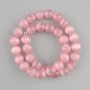 Pink Cat's Eye Beads, smooth round beads, 11.5-12 mm diameter, 36 cm length on thread