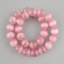 Pink Cat's Eye Beads, Smooth Round, 13.5 mm, 37 cm on thread