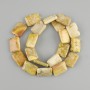 Fossilized Coral Beads 20×15 mm, approx. 40 cm long, on beading thread