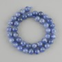 Beads made of natural kyanite, smooth round beads, diameter 10 mm ±, length 39 cm ± on a thread
