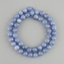 Beads of natural kyanite — smooth round beads, diameter 8.5 mm, length about 39 cm on a thread