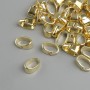 Pendant Bail Findings for Pendants, diameter 3 mm ±, length 7 mm ±, metal color Light Gold finish, 35 pcs +