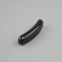 Bead insert, black agate, curved link with holes 36×8, 5×5 mm+