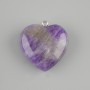 Amethyst Heart Pendant 30×30 mm
