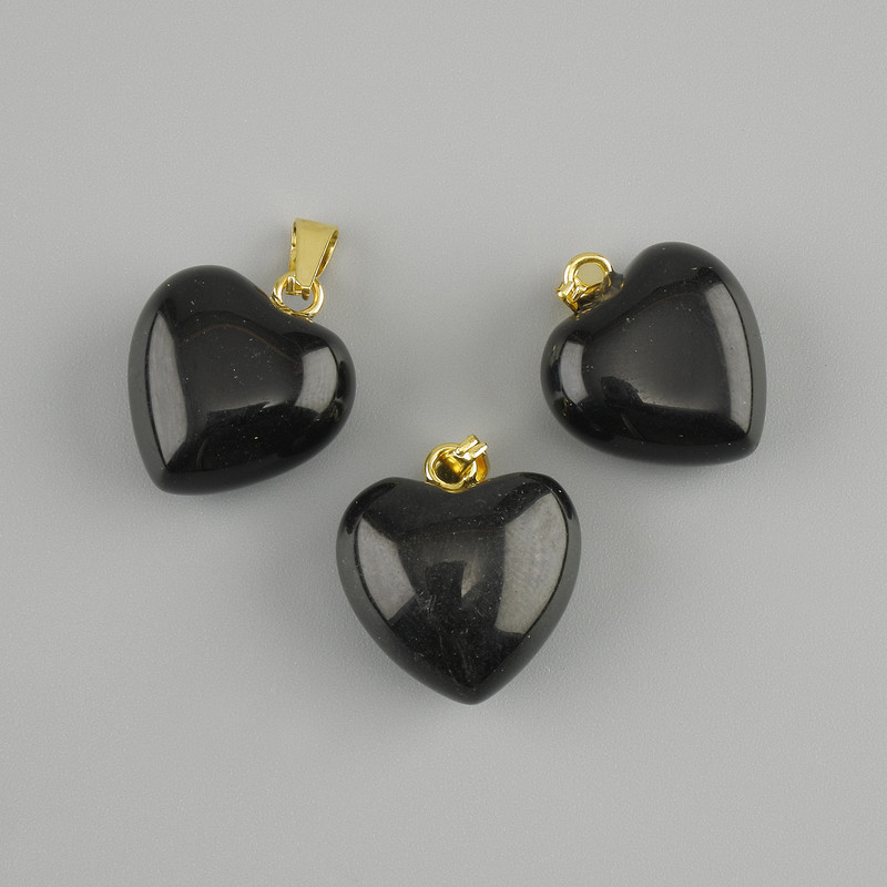 Pendant 'Heart' agate 15x15x23 mm+