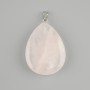 Rose Quartz Drop Pendant 40×30 mm ±, length 50 mm+