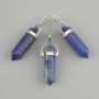 Lazurite pendant in the shape of a hexagonal crystal with a ball 8×31×41 mm+