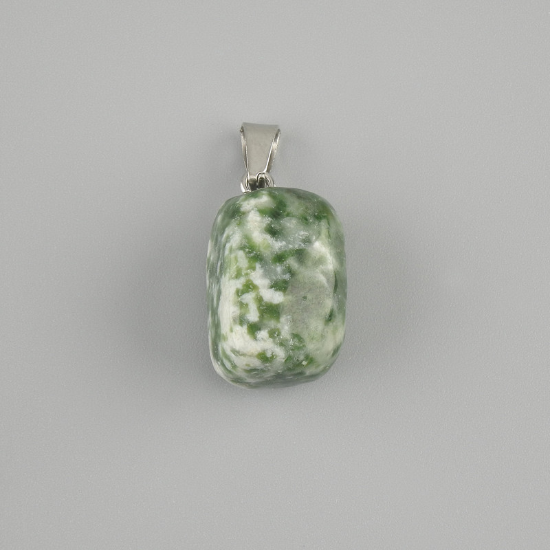 Totem Moss Agate Bar Pendant 14×11×11 mm, length ~23 mm, assorted sizes