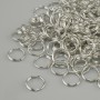 Spring Jump Ring, 8 mm, silver-colored metal, packaging 20 g