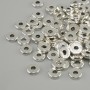 Silver-toned bead insert, 6 mm diameter, hole 2.5 mm ±, packaging 20 g (~100 pcs)
